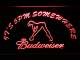 Budweiser Woman's Silhouette It's 5pm Somewhere LED Neon Sign
