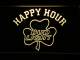 Bud Light Shamrock Happy Hour LED Neon Sign