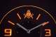 Freemasonry Ornate Modern LED Neon Wall Clock