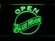 Blue Moon Open LED Neon Sign