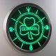 Guinness Shamrock Outline LED Neon Wall Clock