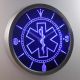 EMS Star of Life LED Neon Wall Clock