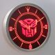 Transformers Autobots Icon LED Neon Wall Clock