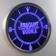 Absolut Vodka LED Neon Wall Clock