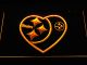 Pittsburgh Steelers Heart LED Neon Sign