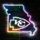 Kansas City Chiefs State Map RGB LED Sign