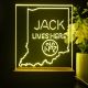 Jack Daniel's Jack Lives Here Indiana LED Desk Light
