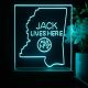 Jack Daniel's Jack Lives Here Mississippi LED Desk Light