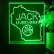 Jack Daniel's Jack Lives Here Wisconsin LED Desk Light