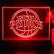 Detroit Pistons Logo LED Desk Light