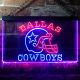 Dallas Cowboys Helmet Neon-Like LED Sign - Legacy Edition
