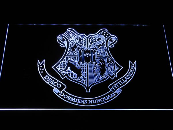 Fighter svulst Zoo om natten Harry Potter Hogwarts Crest LED Neon Sign