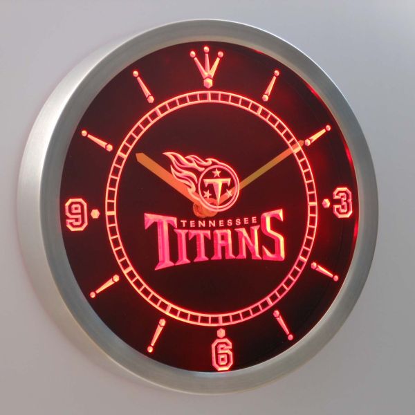 Tennessee Titans LED Neon Wall Clock