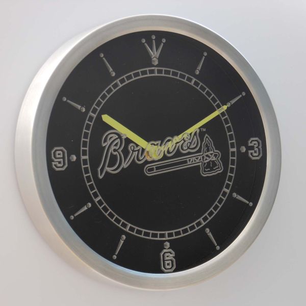 Atlanta Braves Round Chrome Wall Clock