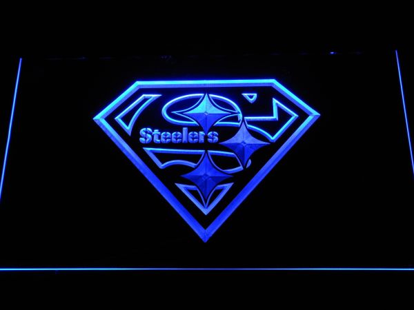 Pittsburgh Steelers Blue Moon Neon-Like LED Sign