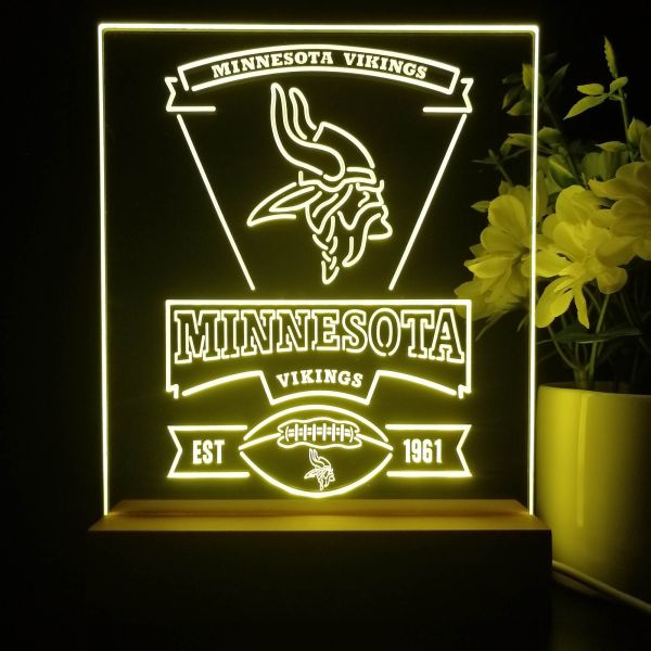 Minnesota Vikings EST 1961 Neon-Like LED Sign