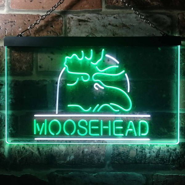New MOOSEHEAD LAGER Beer Man Cave Neon Light Sign 20"x16" 