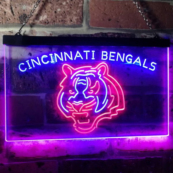 Cincinnati Bengals 15 Round LED Lit Wall Sign