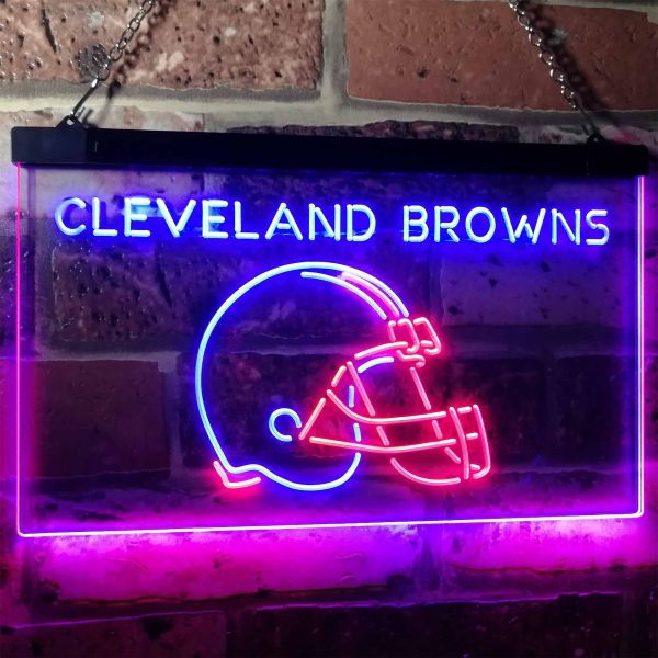 Cleveland Browns Helmet Neon-Like LED Sign