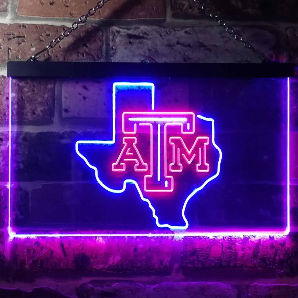 Personalized Texas A&M Aggies Neon-Like LED Sign - Father's Day Gift