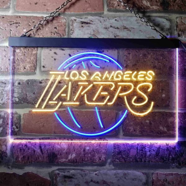 Los Angeles Lakers Purple & Gold LED Neon Sign - Best Buy Neon Signs