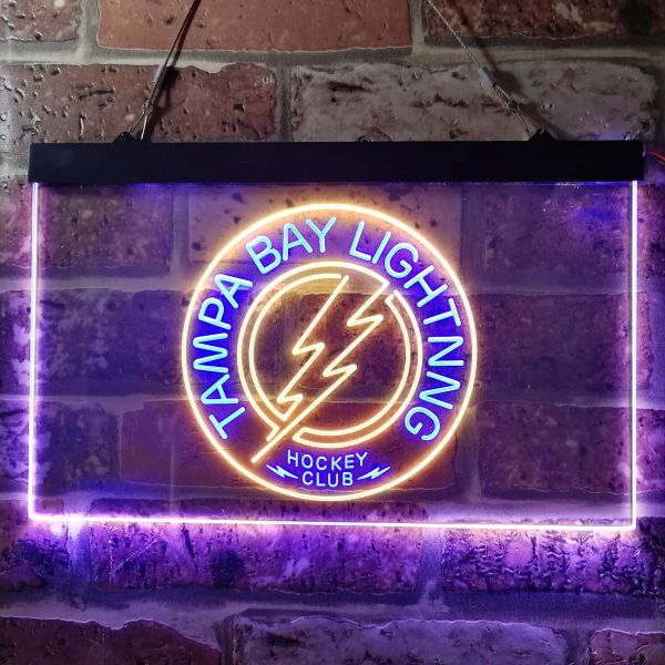 Tampa Bay Lightning Round Slimline Lighted Wall Sign