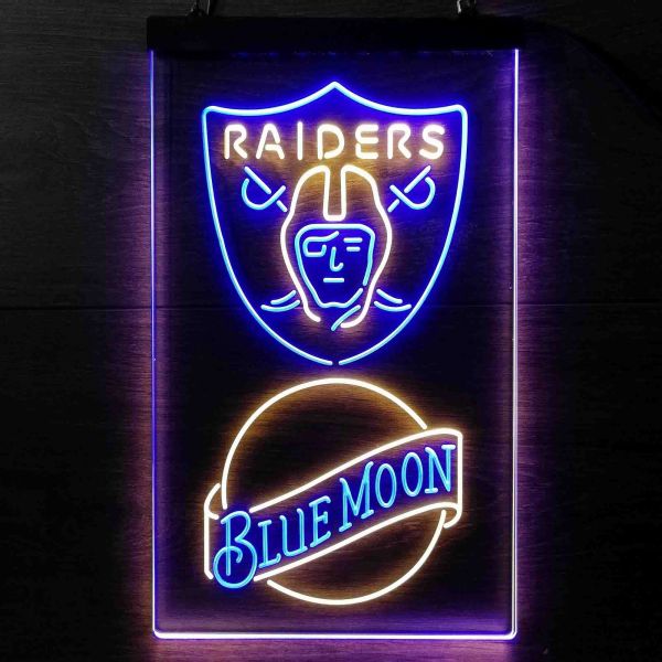 Las Vegas Raiders Blue Moon Neon-Like LED Sign