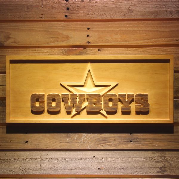 Dallas Cowboys NFL Wood State Sign