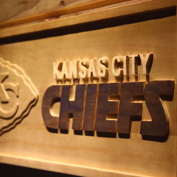 Kansas City Chiefs 10x10 Wood Album Design Sign