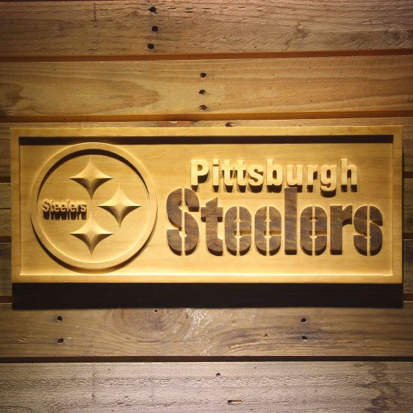 Pittsburgh Steelers NFL Wood State Sign