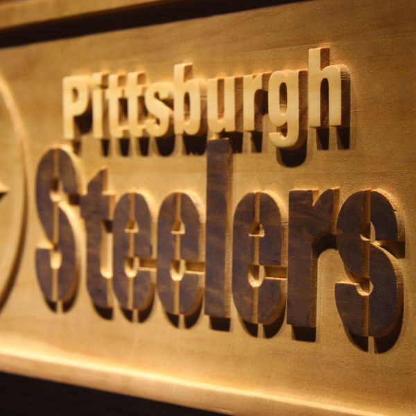 Pittsburgh Steelers Dogs Fan Club Wood Sign