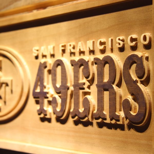 #WC116 SAN FRANCISCO 49ERS MDF WOOD NFL TEAM SIGN CUSTOM VINTAGE CRAFT  WESTERN HOME DECOR OFFICIAL LICENSED PRODUCT