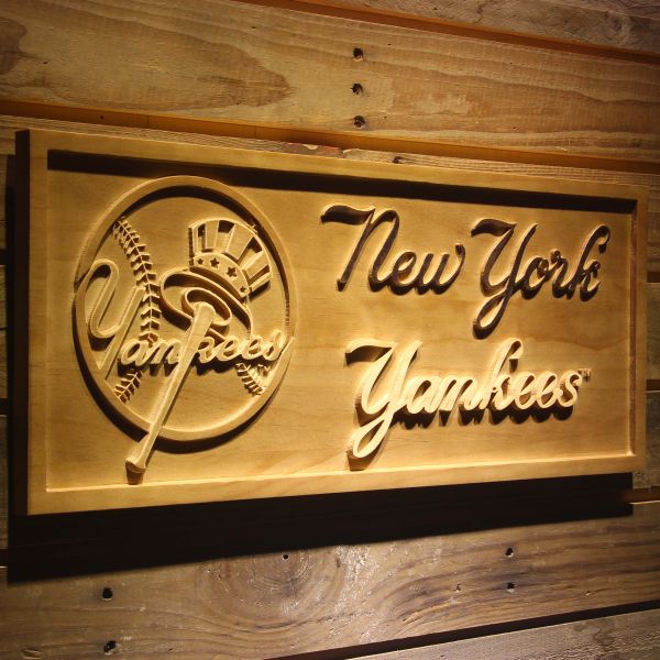 New York Yankees Wooden Man Cave Sign