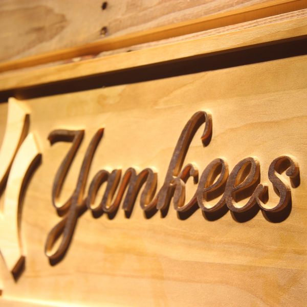 New York Yankees Wooden Man Cave Sign