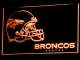Denver Broncos Helmet LED Neon Sign