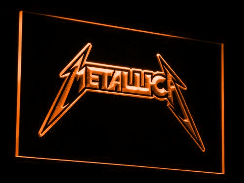 metallica neon sign