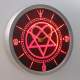 Him Heartagram LED Neon Wall Clock