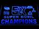 New England Patriots 5X Super Bowl Champions Logos LED Neon Sign