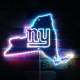 New York Giants State Map RGB LED Sign