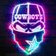 Dallas Cowboys Masked Skull RGB LED Sign