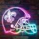 New Orleans Saints Helmet Logo RGB LED Sign