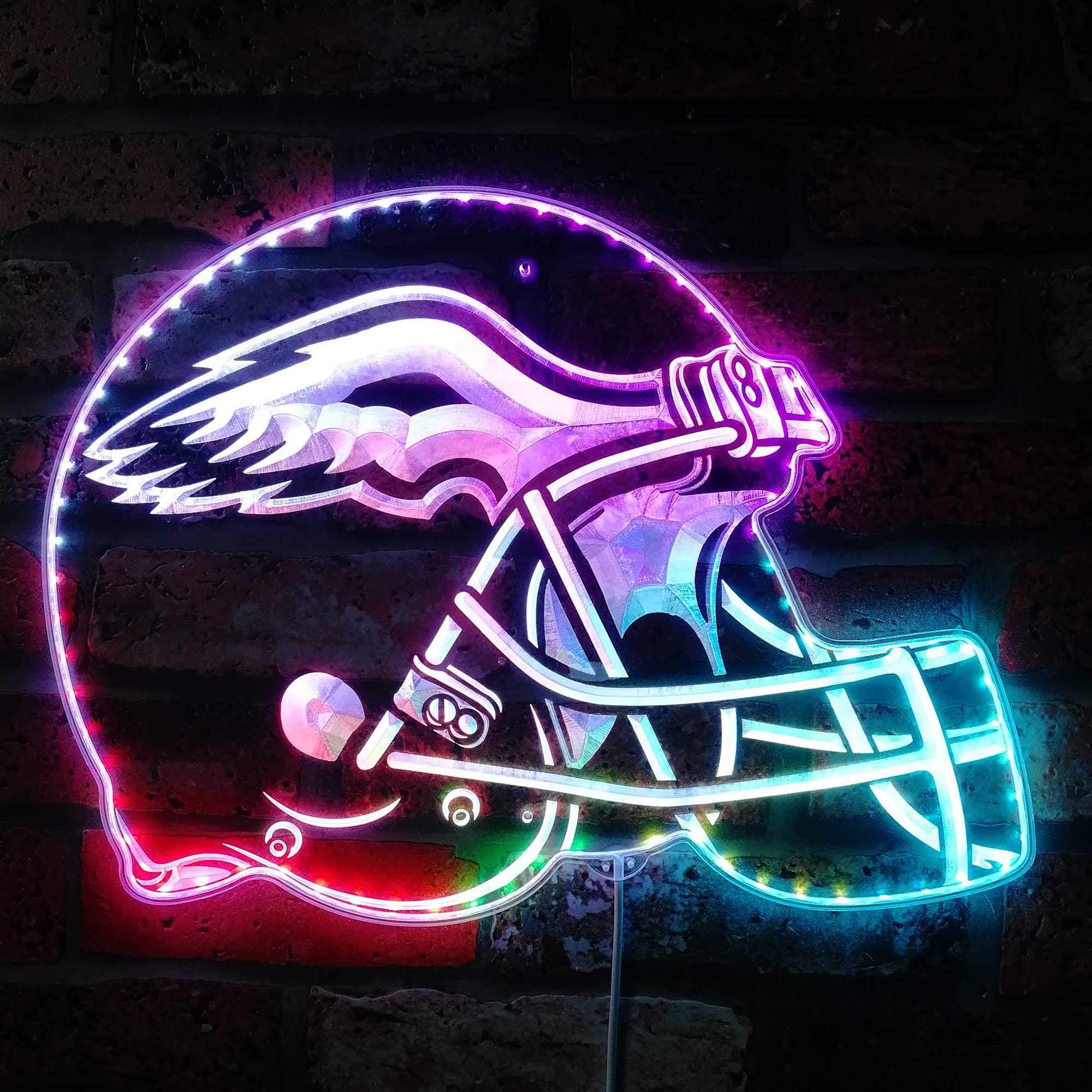 Philadelphia Eagles neon light helmet fashion