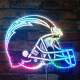 Los Angeles Chargers Helmet Logo RGB LED Sign