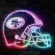 San Francisco 49ers Helmet Logo RGB LED Sign