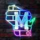 Milwaukee Brewers Classic Baseball State Logo RGB LED Sign