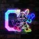 Cleveland Guardians Wahoo with Bat RGB LED Sign