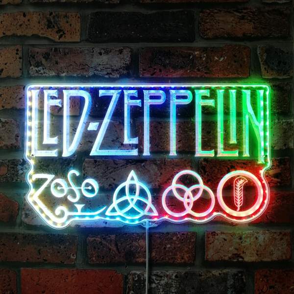 Led Zeppelin Logo RGB LED Sign SafeSpecial LED Signs
