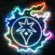 Final Fantasy 14 Dark Knight Symbol RGB LED Sign