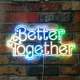 Better Together Wedding Backdrop RGB LED Sign