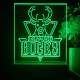 Milwaukee Bucks Logo LED Desk Light